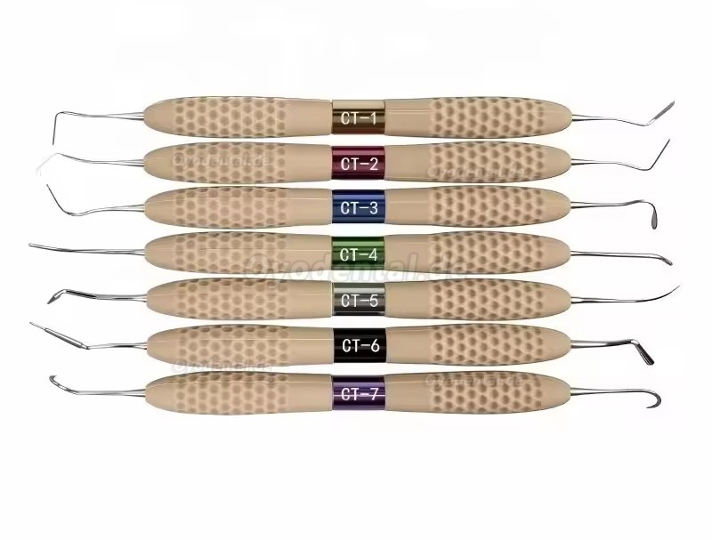 7-teiliges Dental Komposit F&uuml;llinstrumente Set &Auml;sthetische Restauration Ergonomisch